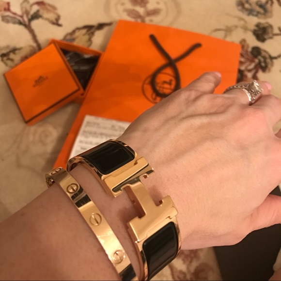Hermes Gold and Black Bracelet - Picture 8 of 14